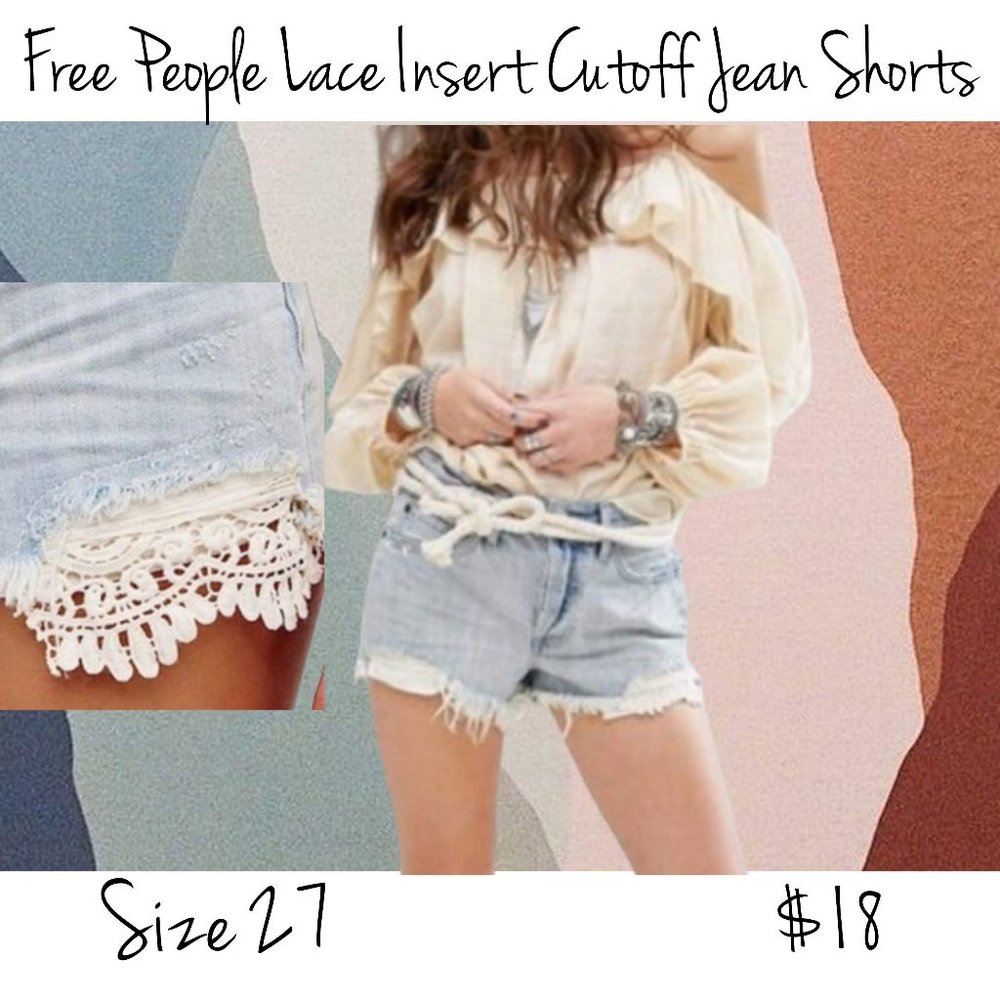 Free People Jean Shorts Factory Distressed sz27